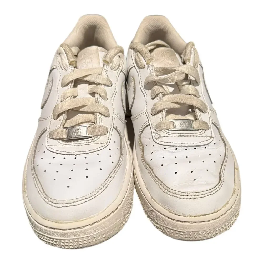 Nike Air Force 1 LE Sneaker Shoes Youth 6 Y Lace Up Leather White DH2920-111
